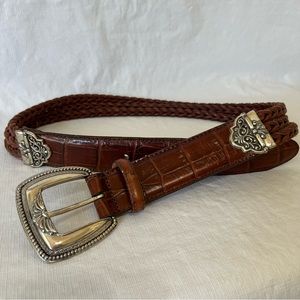 Vintage Brighton 1994 Brown Leather Rope Belt